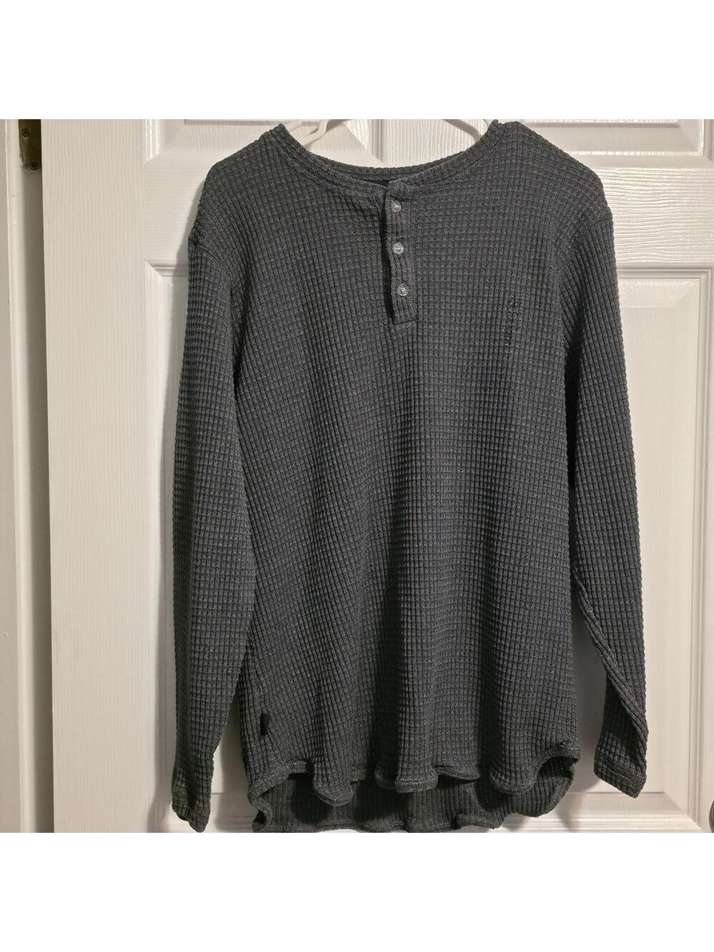4/$67 Deal! Red Dragon Gray Long Sleeve Henley Shirt
